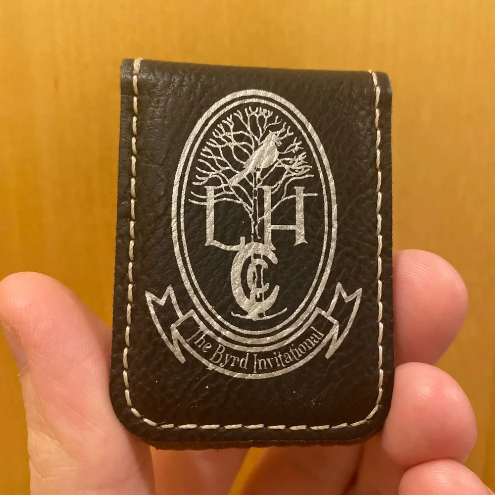 Leather Golf Money Clip Lake Hickory Country Club The Byrd Invitational Black